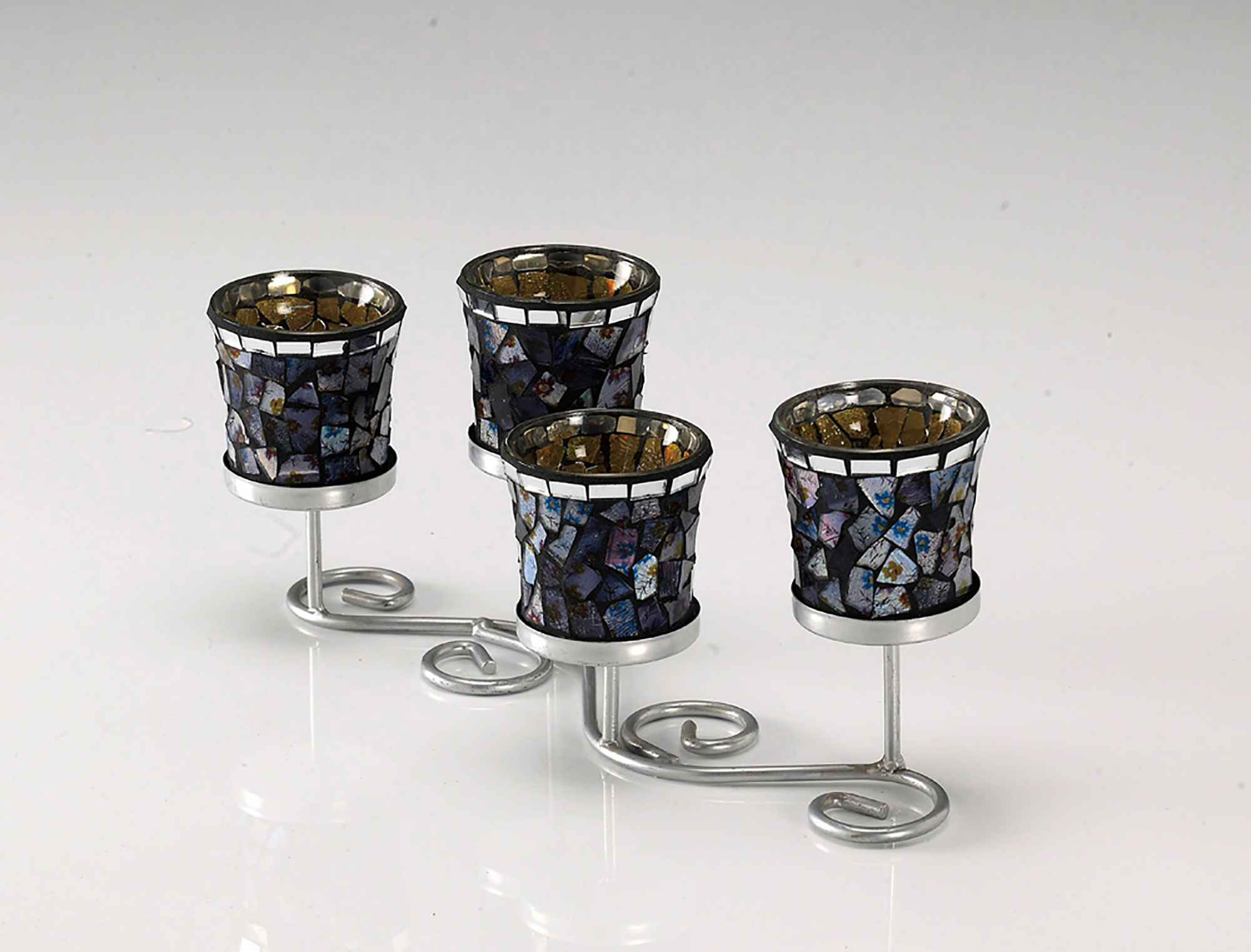 Myra Mosaic Art Glassware Diyas Home Tea Light Holders